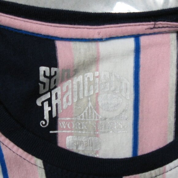 San Francisco Striped Knit Short Sleeve Top Size Small - Picture 5 of 5